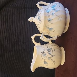 Vintage Myott China, cream and sugar bowl